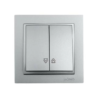 102-212125-113-Ключ-бутон за управление на щори, Mono Electric Despina Metallic, Сребрист
