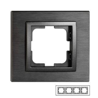 107-820000-163-Mono Style Aluminium Четворна рамка Фюм
