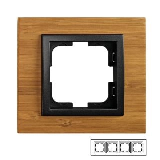 107-530000-163-Mono Style Wood Четворна рамка Бамбук