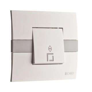 101-010201-109-Ключ девиаторен сх.6, Mono Electric Eco,  Бял-Сив