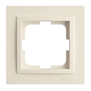 102-190000-160-Единична рамка за хоризонтален монтаж, Mono Electric Despina, Бял