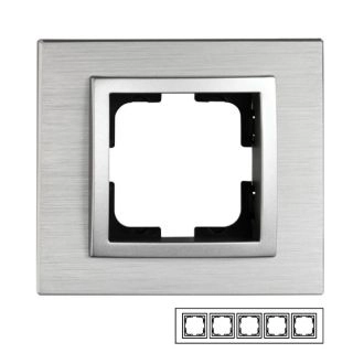 107-800000-163-Mono Style Aluminium Четворна рамка Сребрист